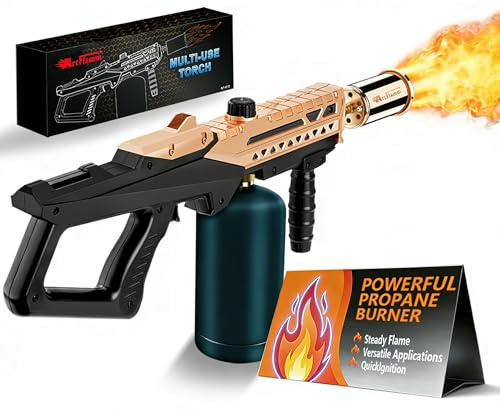 Dutywand Cannello per barbecue a propano – Torcia da cucina max. 800.000 BTU – Torcia da cucina Sous Vide – Lanciafiamme regolabile per barbecue, falò, griglie a carbone (serbatoio non incluso)