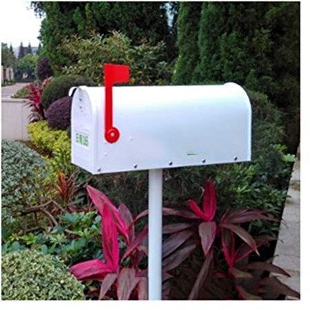 RUHEN Mailbox Outdoor Standing Galvanised Steel Weatherproof Lockable American Style Newspaper Security Letterboxes