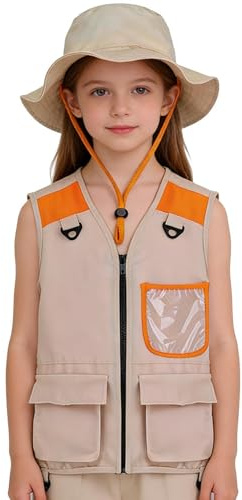 Conjunto explorador para – Chaleco Safari Adventure 140 g, equipo de ropa exterior transpirable | Luz naturaleza exploración camping actividades parque aventura portátil ocio unidad