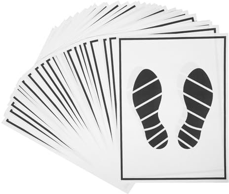 FAVOMOTO 50Pcs Papier Auto Fußmatten Einweg Fußmatten Fuß Pads Automotive Innen Schutz Abdeckung Blatt Werkstatt Teppich FußMatten Auto Auto Matten FußMatte Auto Fussmatten Auto FußMatten Schwarz/Weiß