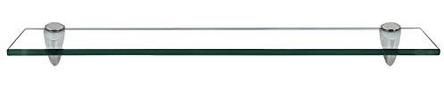 EINFEBEN Glas Wandregal Klarglas, Glasregal mit 8mm ESG Sicherheitsglas und Halterung, perfekt geeignet als Duschregal/Badablage/Glasablage für Bad, Küchen,Balkon, Verschiedene Größen (30x10x0.8 cm)