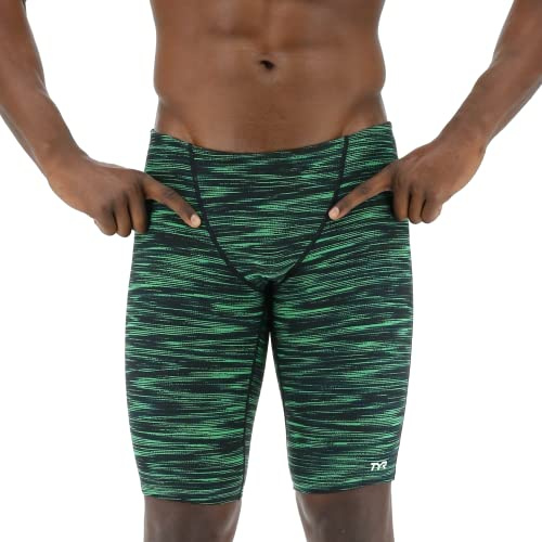 TYR Durafast Elite Athletic Jammer Badbyxor för män, Grön Fizzy, 36, Grön kolsyrad, 6 SE