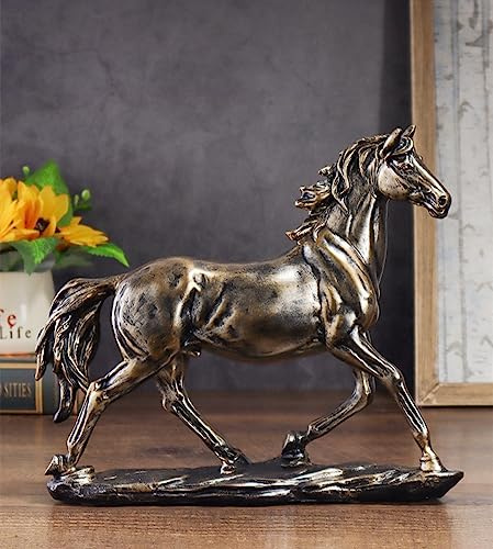 JXCBXJ Scultura di cavalli,Statua in resina di cavallo, scultura decorativa a forma di cavallo, decorazione di sculture di animali,per decorazione per casa e ufficio.