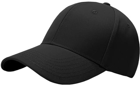 Taeku Baseball Cap, Herren Damen Basecap Schnell Einfarbig Baseballmütze 100% Baumwolle Baseballkappe Outdoor Sonnenhut (Schwarz)