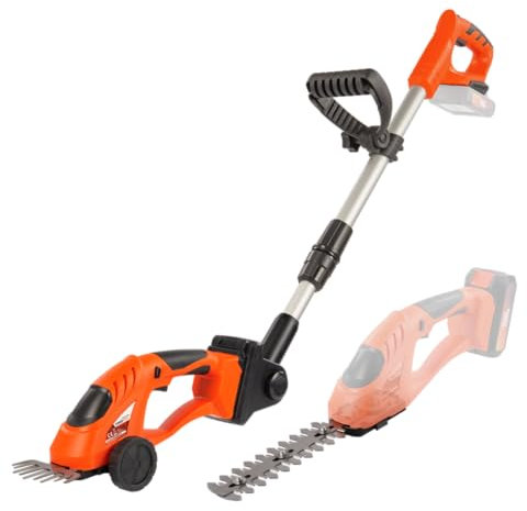 POWER plus Dual Power POWDPG75300-20V - Cortasetos telescópico, sin batería ni Cargador, 100 mm (Tijeras de Hierba) y 180 mm (Cortasetos) y 8 mm