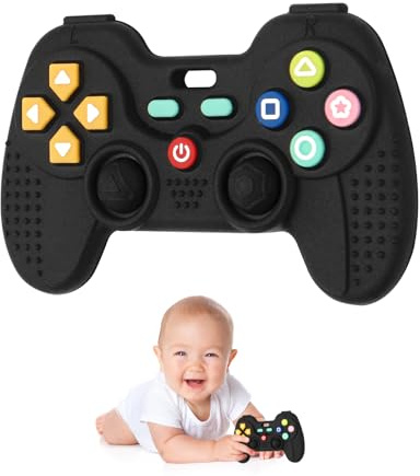 Hooku Silicone Teethers for Babies 0-6 Months, Teething Toys for Babies 6-12 Months, Baby Remote Control Toy, Infant Toys 0-3 Months, Sensory Chew Toys, Toddler Newborn Baby Girl Boy Gifts