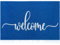 MWAZZLL Blue Doormat Outdoor Indoor Welcome Mat Low-Profile Non Slip Mat Easy to Clean Entrance Mats for Front Door,Patio,Porch Decorative