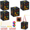 HEYIDAMAI 4 Stück Laterne Mond und Sterne, Saint Martin Laterne mit LED und mit Buntglas Effekt, Laterne Stern Bastelset, Bastelset Laterne Kinder, für Halloween Sankt Martin Laternenumzug.