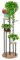 TANGZON 5-Tier Corner Plant Stand, Tall Plant Pot Display Stand Holder with Anti-Slip Pads, Indoor Outdoor Metal Flower Rack Ladder Shelf for Home Office Garden Balcony Decor (Natural + Black)