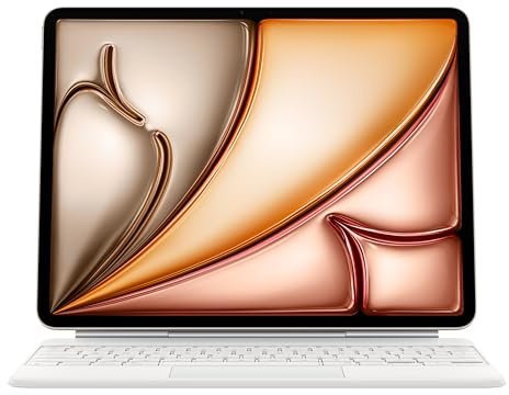 Apple Magic Keyboard per iPad Air 13'' (M3) e iPad Air 13'' (M2), comodissima per scrivere e con trackpad integrato, Tedesco - Bianco