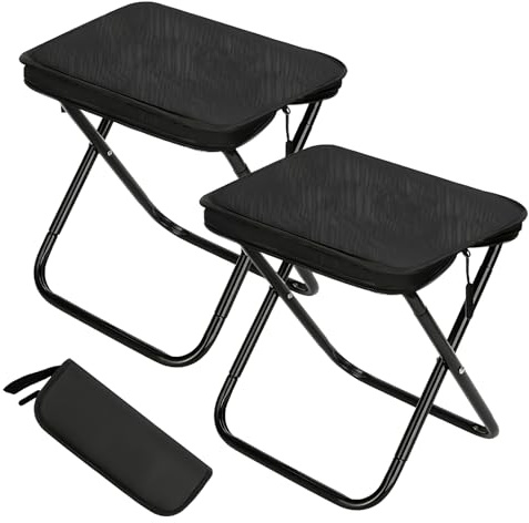 2 stycken bärbar hopfällbar pall, bärbar fiskepall vikbar, mini utomhus camping fällstolar, liten bärbar hopfällbar pall, vikbar, campingpall vikbar ultralätt, för camping