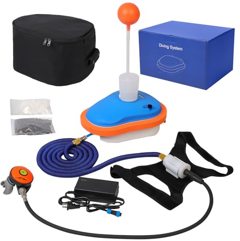 HQLYZJDV Système de plongée sous-Marine, Ventilateur de plongée Rechargeable avec Tuyau, compresseur d'air Portable réservoirs de plongée