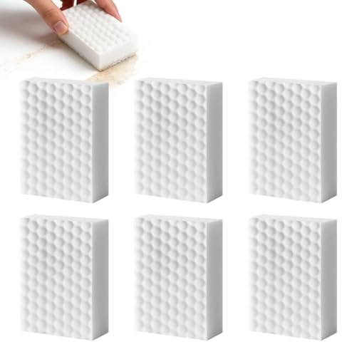 VONJUMA 6 Pcs Borrador Magico Esponja Mágica Esponja de Limpieza Borrador Mágico Limpiadora Esponja Borradora de Suciedad para Limpieza Hogar Cocina Pared Baño Pisos Zapatos