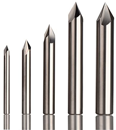 CNC Tungsten Carbide Chamfer End Mill V Groove Bit 60/90/120° Deburring Milling Cutter(1PC ECN3F D8.0 R60)