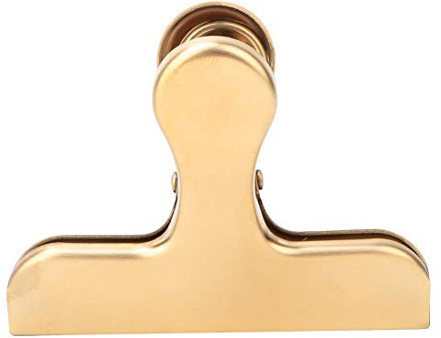 Metal Bulldog Clips, Vintage Retro Style Paper Paper Gångjärnklämmor Tätningsklipp Hem- och kontorsaccessoarer, Guld (Bulldog Clips)