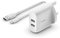 Belkin Boost Charge Dual USB-A Wall Charger 24W + USB-A to Micro-USB Cable (For Smartphones, Tablets, Wireless Headphones, Power Banks, Portable Speakers and more) | WCE002my1MWH