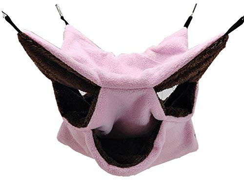 windyday Hamster Hamac 3-Couche Hamac pour Petits Animaux Lit Suspendu en Peluche pour Furet, Écureuils, Chinchillas Et Hamster, 30 x 30cm