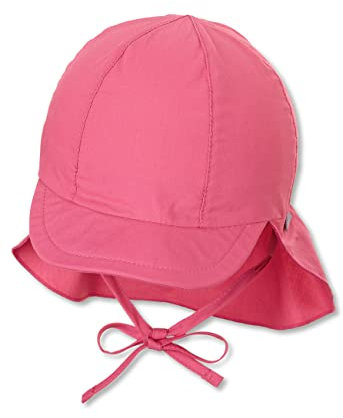 Sterntaler Unisex Kinder Schirmmütze Mit Nackenschutz Bindebänder Und Einsteckbaren Ohrenklappen Kindermütze, Koralle, 47 EU