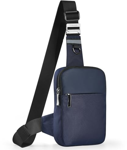 Tibroni Sling Bag Umhängetasche Brusttasche Schultertasche Herren Damen mit RFID-Blockierung, Chest Crossbody Bag, Herrentaschen Klein, Travel Bodybag Handy Bauch Sportarten Wandern