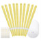 ASIRYVA 10 Pcs Natural Beeswax Hopi Ear Candles, Ear Candles for Wax Removal with 5 Protective Discs & 10 Cotton Swabs (Yellow)