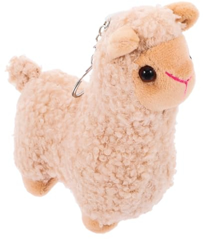 SUPVOX Plush Alpaca Key Ring Pendant Stuffed Alpaca Keychain Cute Mini Plush Animal Bag Charm Handbag Decoration Soft Handmade Keyring Accessory for Women Travel and Daily Use