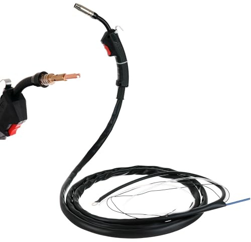 TC TECHNIC - MIG MAG-svetsbrännare - Kompatibel med Einhell, kompatibel med Telwin och andra märken - Koppartråd - Kontaktmunstycke 0,8 mm - Totallängd 2,9 m - Arbetslängd 2,5 m