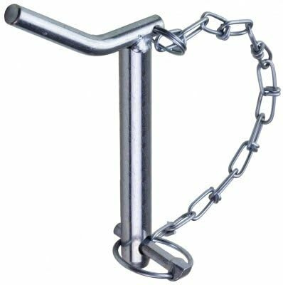 Sicherungsbolzen mit Kette und Klappstecker - Splint - Sicherungssplint - Bolzen - Oberlenker - Steckbolzen - galv. verzinkt verschiedene Ausführungen (25 x 135 Millimeter)