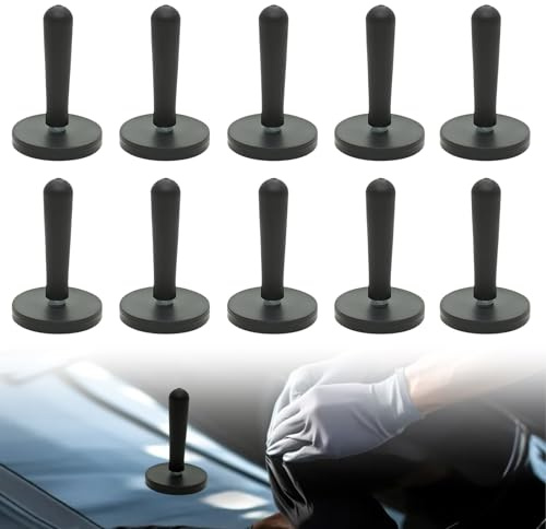 GOEDCH 10 imanes de montaje para automóviles: diámetro de 43 mm, imán de montaje para coche con mango de plástico, agarre de vinilo para papel de aluminio, envoltura de coche, lámina de coche, color