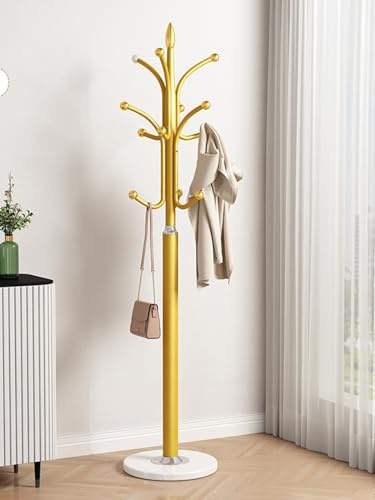 180 cm klädhängare i metall med 6 krokar fristående trädformade klädhängare för hattar handväskor och halsdukar perfekt för vardagsrum och sovrumsförvaring