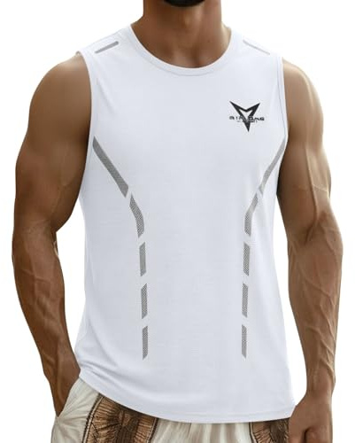 2026 Camiseta Tirantes Hombre Verano, Camiseta sin Mangas para Hombre Transpirable Secado rápido T-Shirt Cuello Redondo Casual Deportiva Tank Top Fitness Running Entrenamiento Talla Grande