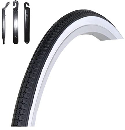Angebot-Set / 1 x Kenda K-103 27 Fahrradreifen in Weißwand 32-630 (27 x 1 1/4) inkl. maxxi4you Reifenheber