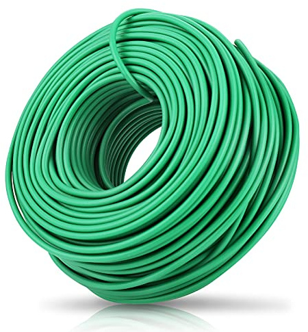 YDSL 100 Feet Soft Tie for Plants, Green Twist Garden Ties Gardening Supplies for Supporting Climbing Plants, Tomatoes, Vegetables, (Diameter - 2.5MM)