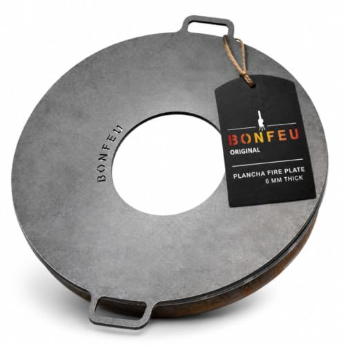 BonFeu BonPlancha Baking Plate - Högvärdigt stål - Tillbehör för eldskål - Matlagning på eldskål - Baking Plancha Ø100 cm