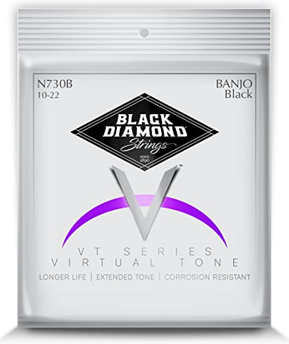 Black Diamond Banjo Strings Black Coated 5-String Light Loop End Nickel Wound