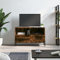 FIRBNUS 80x36x50 cm TV-Schrank Räuchereiche Holzwerkstoff TV Cabinet TV Unterschrank TV Schrank Holz Kommode Holz TV Kommode Sideboard Holz TV Lowboard Holz Schrank Schubladen Kommode Industrial
