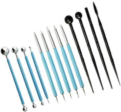 BESTonZON 13 Stk Werkzeug Tortengravurstift Kuchenmodellierstift Fondant-sculpting-Stift Gravur-set Für Kuchen Kuchendekorationsstift Blütenblatt Suite