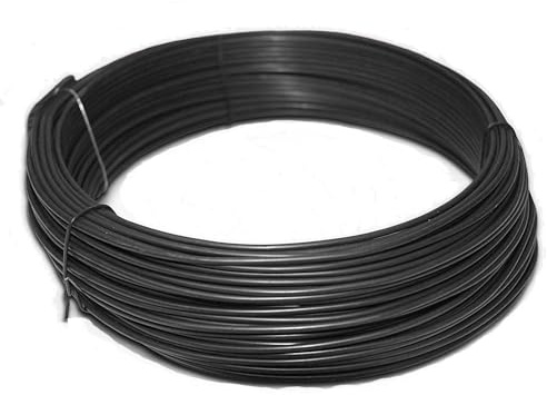 casa pura Alambre tensor para valla de malla de alambre negro, 3 mm de grosor, 80 m, alambre de jardín, alambre para modelar, alambre fino para manualidades, para jardín, valla o valla de pastos