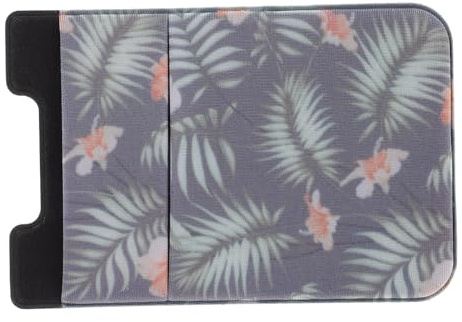 UKCOCO Portacarte Adesivo Per Smartphone Wallet Retro Tascabile Design Vintage Con Stampa Foglia Adatto Per Carte Di Credito e Id Facile Da Installare e Utilizzare