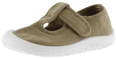victoria Sandalias Unisex Respetuosas Barefoot Bosco Lona Tintada DREC & Tira Adherente 1370108 para Niños Laurel 26