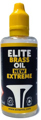 Elite Brass Oil New Extreme Schmieröl für Kolben und Rotoren von Metallblasinstrumenten – Trompete, Kornett, Posaune, Flügelhorn, Horn, Bombardin, Tuba usw.