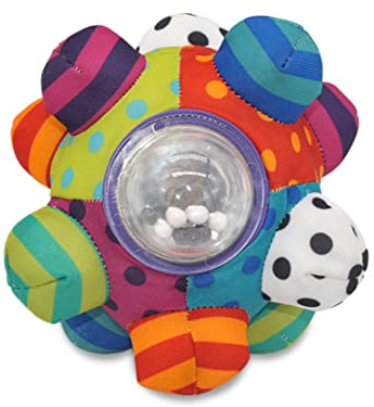 Baby Toys Colorful Bumpy Rattle Ball Baby Rattle Bell Toy Learning Developmental Toy Creative Stereo for Infants Stereoscopic Cloth Ball Infant Comfort Toys Bell