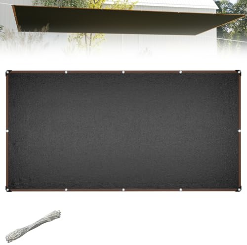 XMTECH Sonnensegel Rechteckig 2x4m Anthrazit, 95% UV-Schutz Windfestig, HDPE 150g/m² Schattentuch mit Befestigungsseilen für Terrasse Garten Balkon