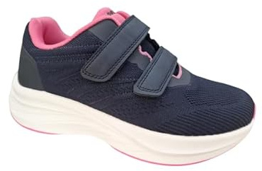 Podoline Scarpe Sportive S6, Tomaia Traspirante, Plantare Estraibile, Ampia vestibilità, Blu Navy e Rosa (Navy, Sistema Taglie Calzature EU, Adulto, Numero, Larga, 37)
