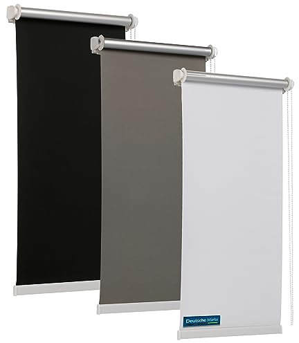 TEXMAXX® Reflect Verdunklungsrollo ohne Bohren - 45 x 160cm (Stoffbreite 41cm) / Thermo Rollos für Fenster ohne Bohren/Fensterrollo innen ohne Bohren/Thermorollo ohne Bohren inkl. Zubehör - Weiß