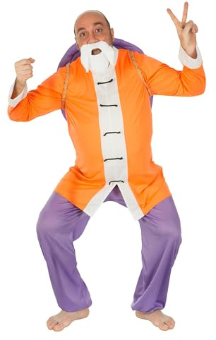 Chaks - Costume da Muten Roshi da uomo, outfit ufficiale Dragon Ball, set anime in 4 pezzi per Carnevale e Halloween