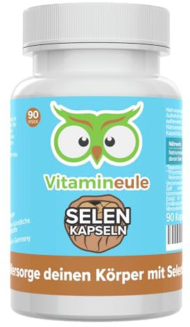 Selen Komplex Kapseln - hochdosiert 200 µg - bioaktiv & vegan - Produktion in Deutschland - Natriumselenit & Selenmethionin - ohne Zusatzstoffe & laborgeprüft - Vitamineule®