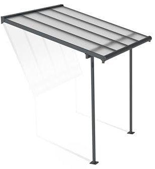 Canopia by Palram Pergola Sierra 2.3X2.3 en Aluminium Et Polycarbonate, Moderne & Élégante, pour Couvrir Une Terrasse Toute L’année (Grise Transparent)