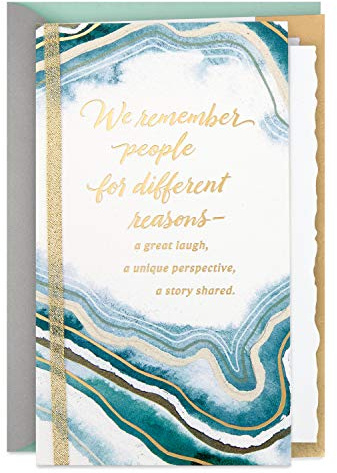 Hallmark Sympathy Card (Gold Foil Agate)