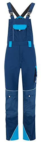 BWOLF Brave Latzhose Herren Arbeitshose Schutz-Latzhose mit Kniepolster-Taschen verstärkt mit 600D Polyester (Blau, XL)