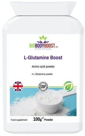 L-Glutamine Boost | L-Glutamine Amino Acid Powder | Tissue Repair and Integrity | 100 g Vegan Powder